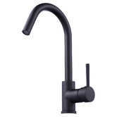 Essential Home Supply Emerald Black Round Gooseneck Kitchen Sink Mixer
