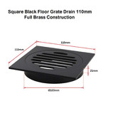 Essential Home Supply 110mm Square Black Floor Waste