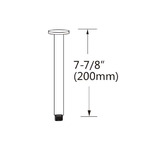 Essential Home Supply 200mm Chrome Round Brass Shower Arm