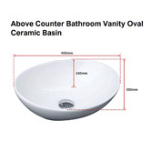 Essential Home Supply 400mm White Oval Ceramic Basin