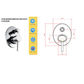 Essential Home Supply Chrome Oval Shower Wall Mixer with Diverter
