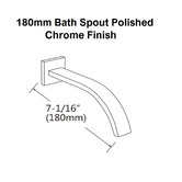 Essential Home Supply 18cm Polished Chrome Bath Spout