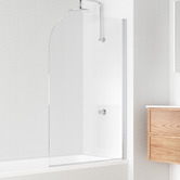 Essential Home Supply Opal Chrome Single Glass Shower Screen