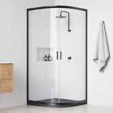 Essential Home Supply Curved Titan Glass Sliding Shower Screen