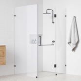 Essential Home Supply Elite Glass Shower Screen with Square Handle