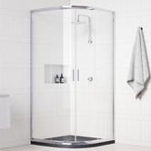 Essential Home Supply Curved Rapid Glass Sliding Shower Screen