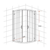 Essential Home Supply Curved Rapid Glass Sliding Shower Screen