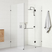 Essential Home Supply Elite Glass Shower Screen with Round Handle