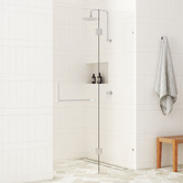 Essential Home Supply Chrome Prime Glass Shower Screen with Square Handle
