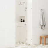 Essential Home Supply Chrome Prime Glass Shower Screen with Square Handle