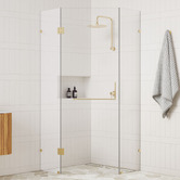 Essential Home Supply Diamond Glass Shower Screen