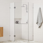 Essential Home Supply Diamond Glass Shower Screen