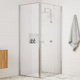 Essential Home Supply 82cm Lapis Glass Shower Screen