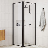 Essential Home Supply 82cm Lapis Glass Shower Screen