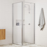 Essential Home Supply 82cm Lapis Glass Shower Screen
