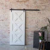 Essential Home Supply Black 200cm Sliding Barn Door Hardware Kit