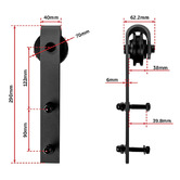 Essential Home Supply 360cm Sliding Barn Door Hardware Kit