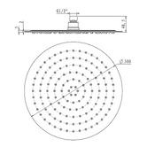 Essential Home Supply 300mm Chrome Round Stainless Steel Shower Head