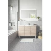 Essential Home Supply Opal Chrome Double Glass Shower Screen