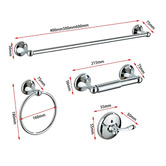 Essential Home Supply 4 Piece Stainless Steel Bathroom Fixture Set