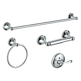 Essential Home Supply 4 Piece Stainless Steel Bathroom Fixture Set