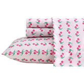 Betsey Johnson Cherry Stripe Sheet Set