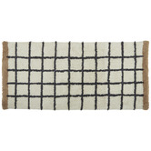 Hub Living Black &amp; Tan Luca Cotton Bath Mat