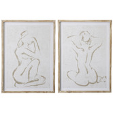 Hub Living 2 Piece Grace Framed Printed Wall Art Set