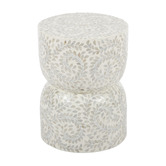 Hub Living Kairo Capiz Inlay &amp; Bamboo Accent Stool
