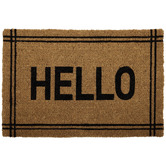Hub Living Bordered Hello Coir Doormat