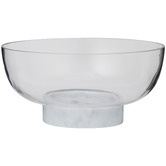 Hub Living Milo Marble &amp; Glass Footed Serving Bowl