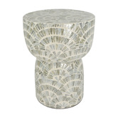 Hub Living Lira Capiz Inlay Accent Stool