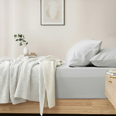 Pearl Mantels Nilda Egyptian Cotton Sateen Fitted Sheet Set