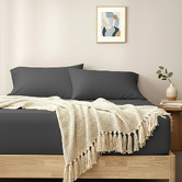 Pearl Mantels Nilda Egyptian Cotton Sateen Fitted Sheet Set