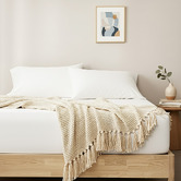 Pearl Mantels Nilda Egyptian Cotton Sateen Fitted Sheet Set
