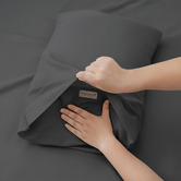 Pearl Mantels Nilda Egyptian Cotton Sateen Fitted Sheet Set
