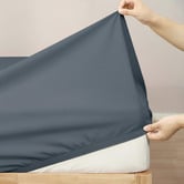 Pearl Mantels Nilda Egyptian Cotton Sateen Fitted Sheet Set