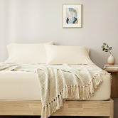 Pearl Mantels Nilda Egyptian Cotton Sateen Fitted Sheet Set