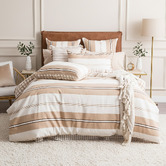 Pearl Mantels Stephine Reversible Cotton Quilt Cover Set