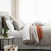 Pearl Mantels Charcoal Celeste Cotton Quilt Cover Set