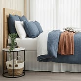 Pearl Mantels Blue Celeste Cotton Quilt Cover Set