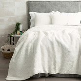 Pearl Mantels Ivory Boronia Stonewashed Cotton Comforter Set