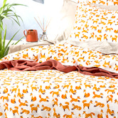Chiswick Living Fox European Vintage-Washed Cotton Quilt Cover Set