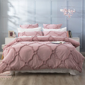 Chiswick Living Blush Moroccan Cotton Quilt Cover Set | Temple & Webster