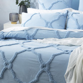 Chiswick Living Sky Moroccan Cotton Quilt Cover Set