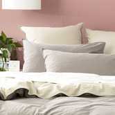 Chiswick Living Charcoal Essentials Vintage Stonewashed Reversible Quilt Cover Set