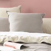 Chiswick Living Charcoal Essentials Vintage Stonewashed Reversible Quilt Cover Set