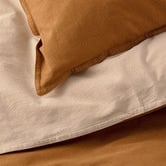 Chiswick Living Wood Essentials Vintage Stonewashed Reversible Quilt Cover Set
