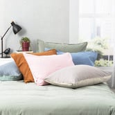 Chiswick Living Wood Essentials Vintage Stonewashed Reversible Quilt Cover Set