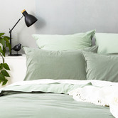 Chiswick Living Juniper Essentials Vintage Stonewashed Reversible Quilt Cover Set